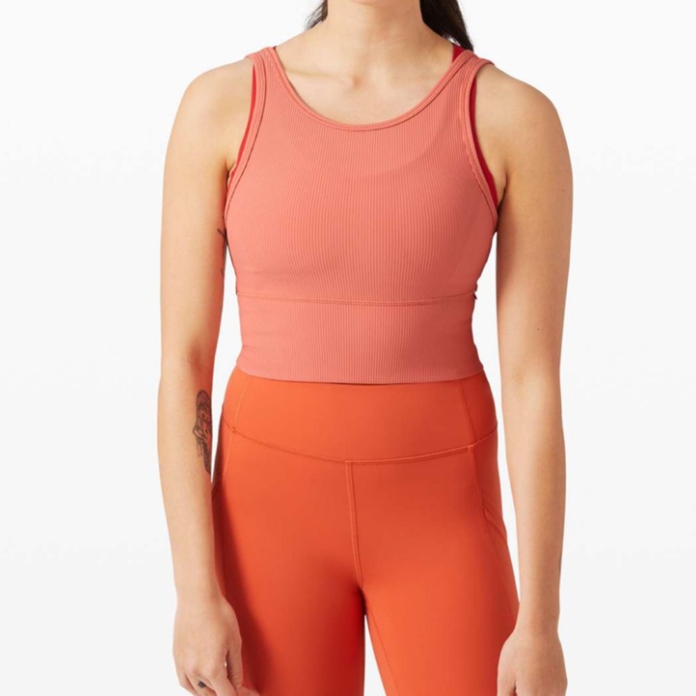 Lululemon Power Pivot Tank Ribbed Size 6